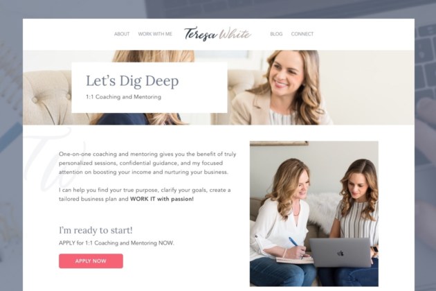 Coaching Website Homepage