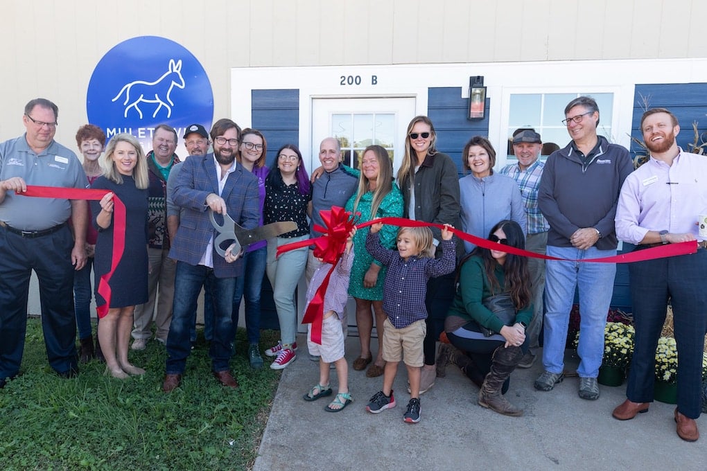Muletown team digital ribbon cutting